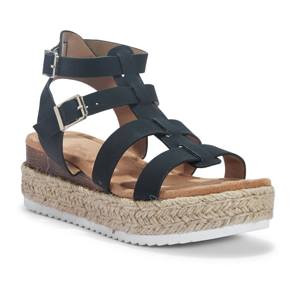 CHOPRA21 JUTE WEDGE INSERT GLADIATOR SANDAL