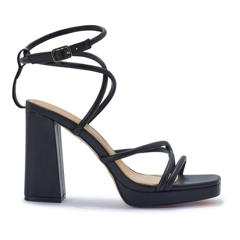 COSMIC1/B BLOCK HEEL PLATFORM PIPING SANDAL