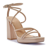 COSMIC1/B BLOCK HEEL PLATFORM PIPING SANDAL