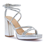 COSMIC1/B BLOCK HEEL PLATFORM PIPING SANDAL