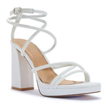 COSMIC1/B BLOCK HEEL PLATFORM PIPING SANDAL