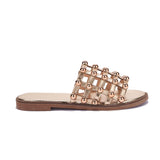 H2039-1 DOME STUD CAGE FLAT SANDAL