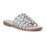 H2039-1 DOME STUD CAGE FLAT SANDAL