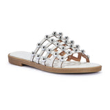 H2039-1 DOME STUD CAGE FLAT SANDAL