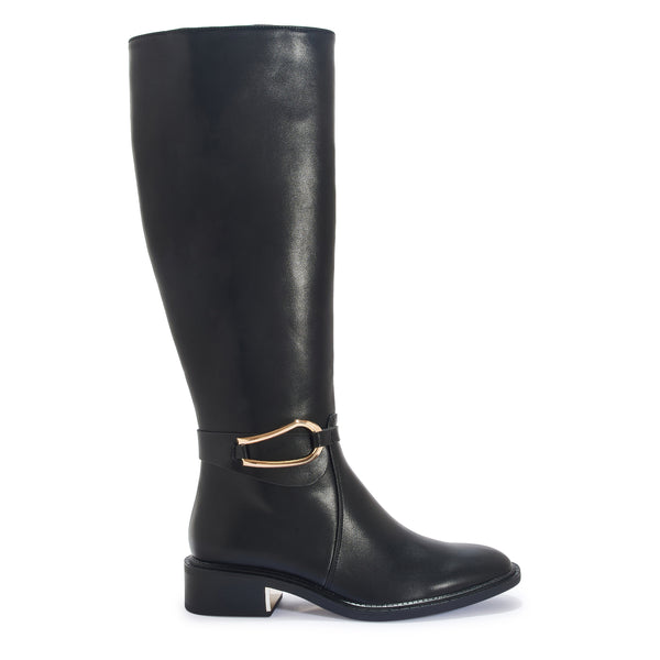 WFLATTE30 WIDE FIT KNEE HIGH BOOT WITH GOLD ACCENTS