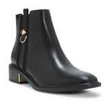 WFLATTE33 WIDE FIT ANKLE BOOT WITH GOLD DETAIL